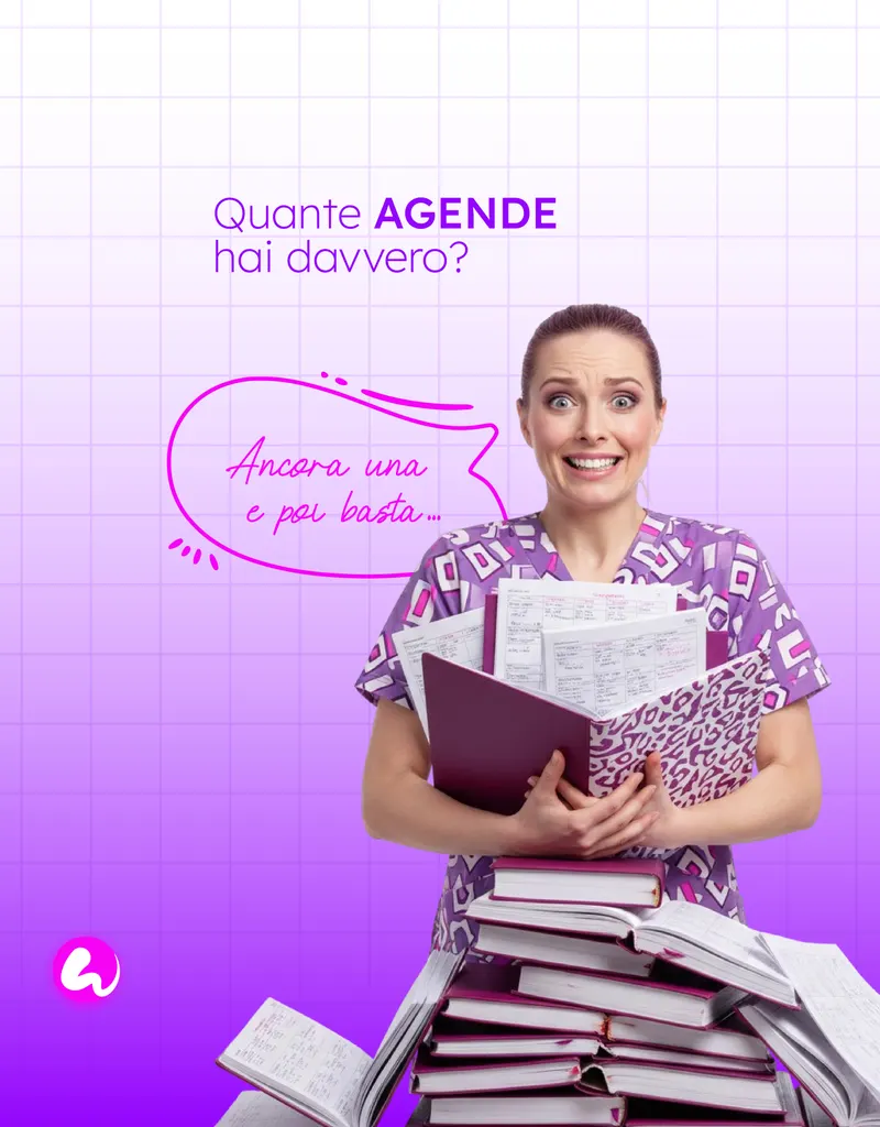 Quante agende hai davvero? Un’estetista sommersa da agende cartacee dice: ancora una e poi basta.